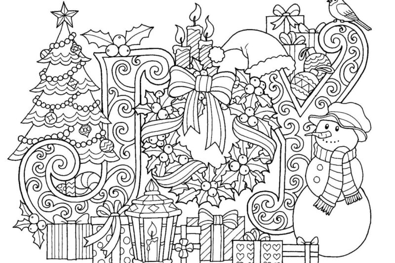 Christmas Colouring Pages For Teens