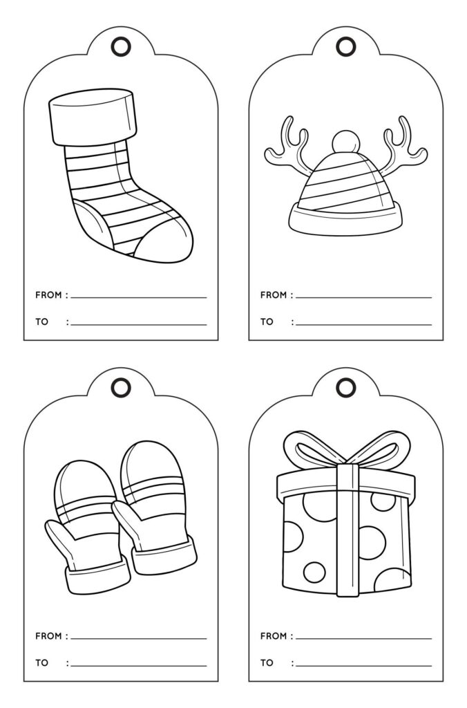 Christmas gift tags to color 10 free pdf printables – Artofit Christmas gift tags to color 10 free pdf printables – Artofit