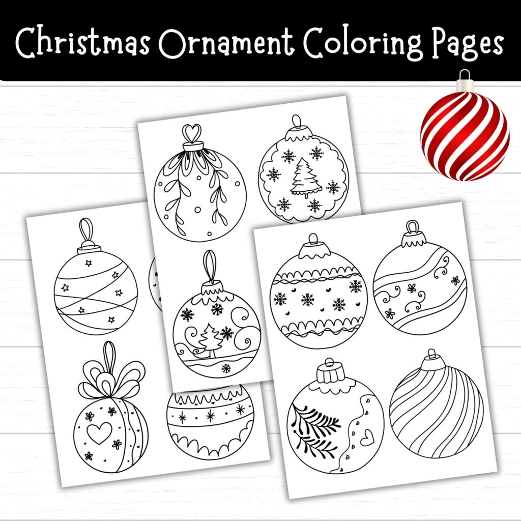 Christmas Ornaments Coloring Pages To Print Free Christmas Ornament