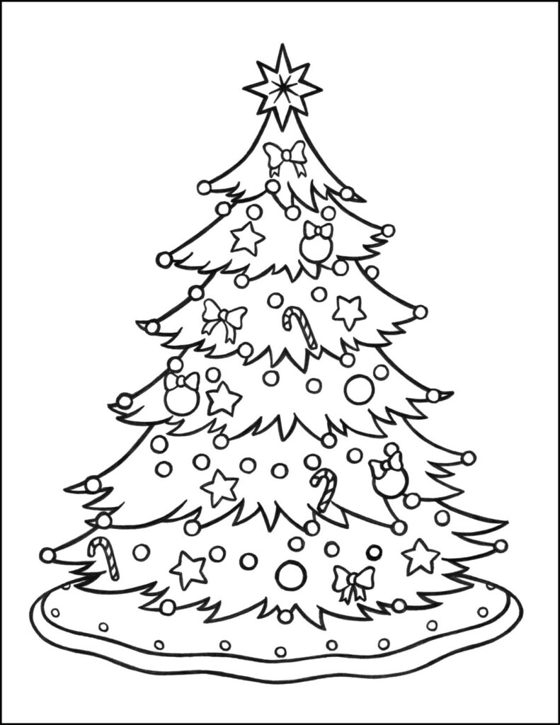 Christmas tree coloring page christmas coloring pages – Artofit
