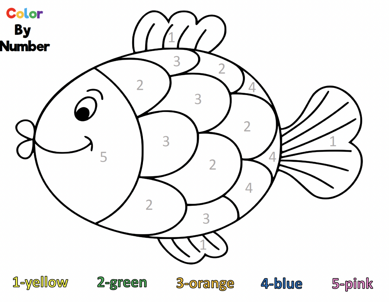 Color By Number 1 5 - Numbers and Number Words 1-5. - Made By Teachers