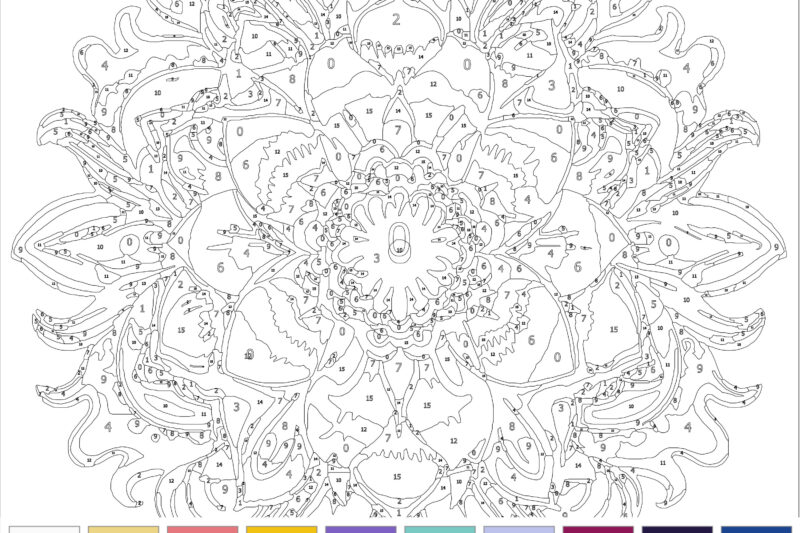 Color By Number Adults Printables