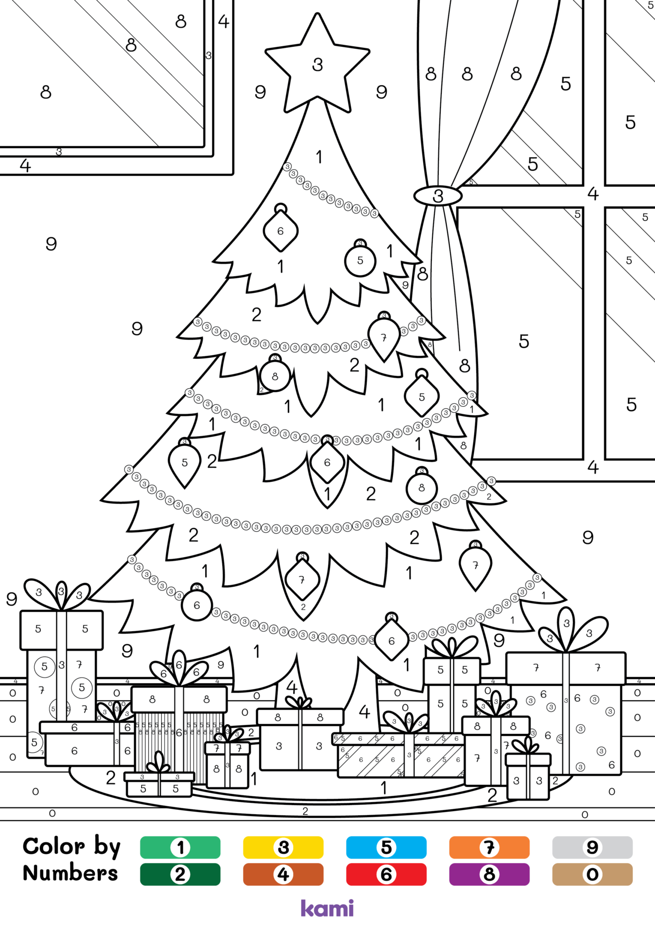 Color By Number Christmas Coloring Pages - Coloring Pages Christmas By Number - All For One