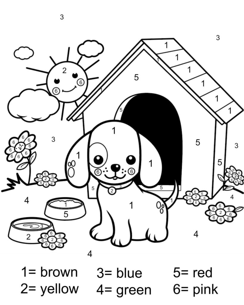 Color by number coloring page free printable - My Mommy Style ...
