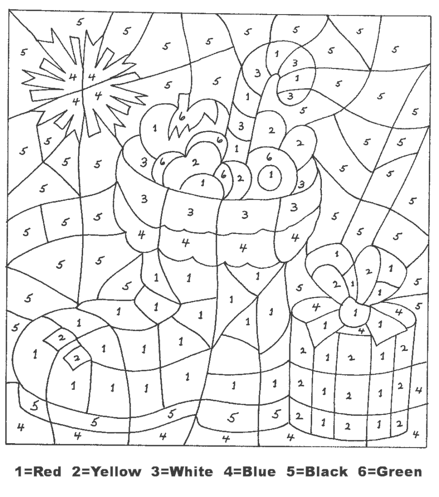 Color By Number Coloring Pages Christmas: A Fun and Easy Holiday ...