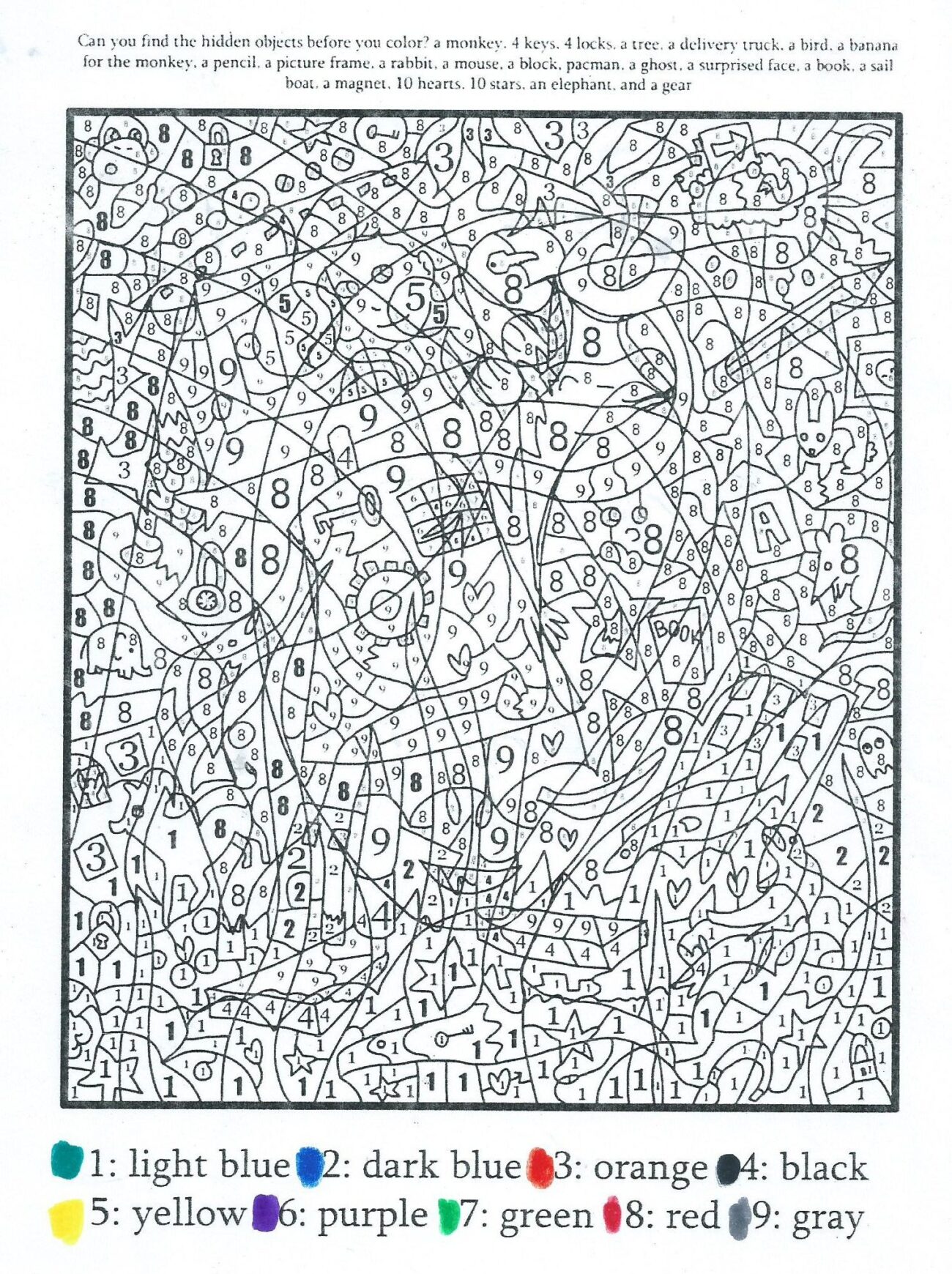 Color By Number Coloring Pages Hard - Ilovemy-gfs: Hard Color By Number Coloring Pages
