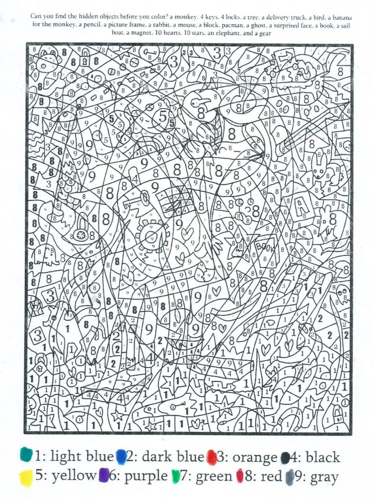 Color By Number Coloring Pages Hard - Ilovemy-gfs: Hard Color By Number Coloring Pages