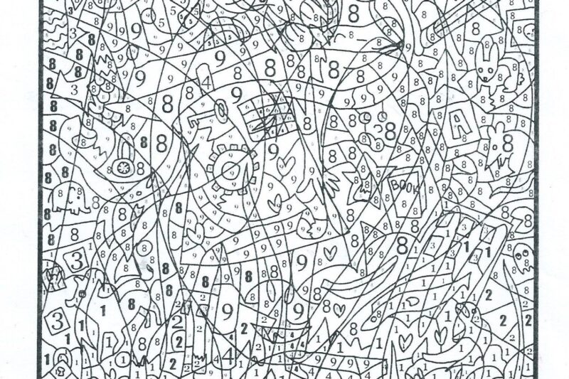 Color By Number Coloring Pages Hard