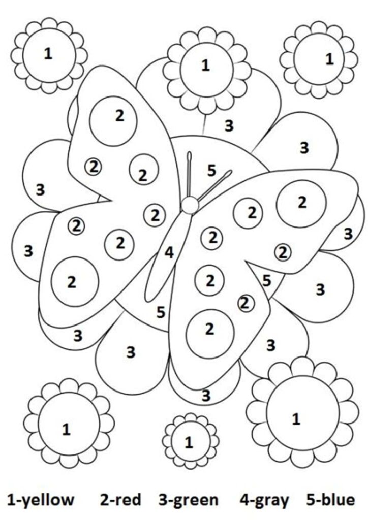Color By Number For Preschool Worksheets - WorksheetsCity