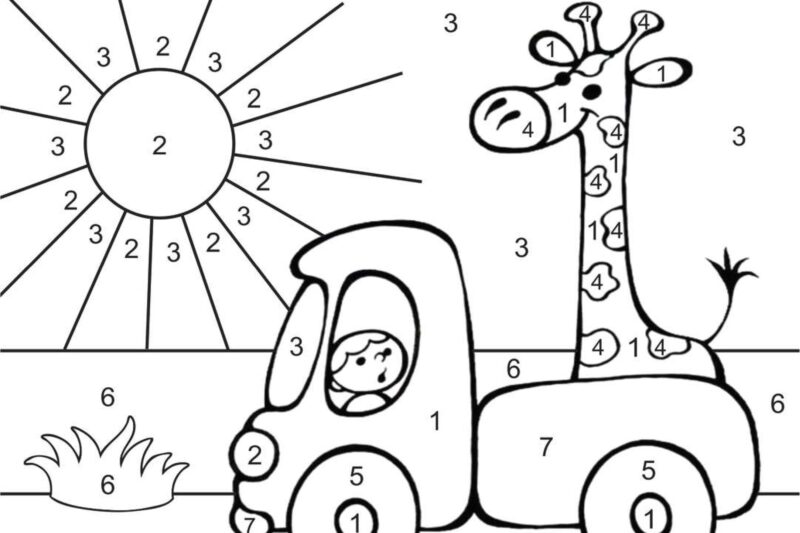Color By Number For Preschoolers