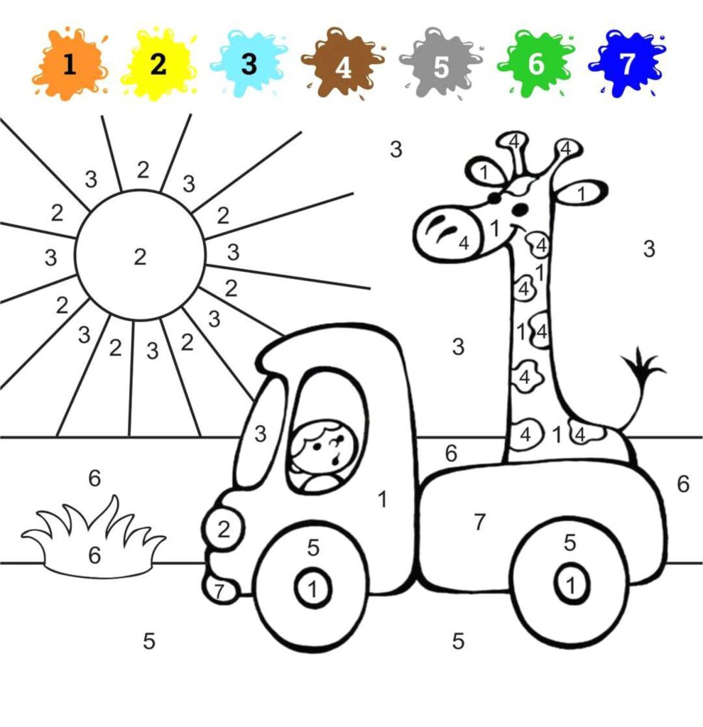 Color By Number For Preschoolers - Coloring by Numbers for Children