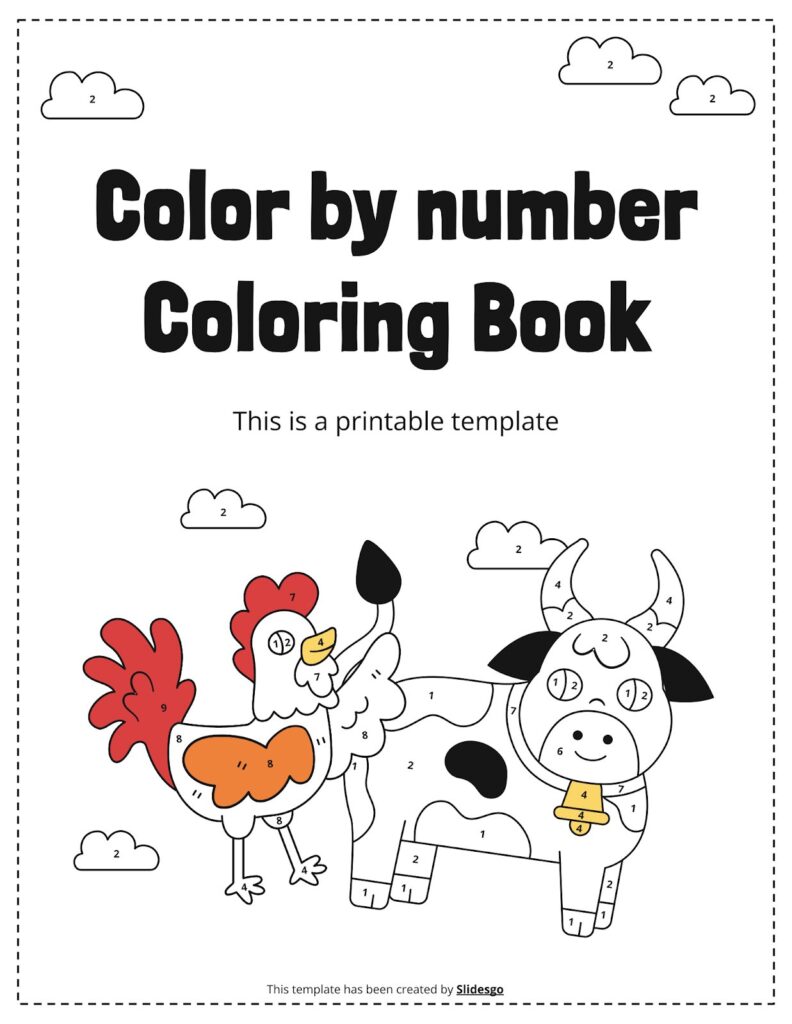 Color By Number Pages For Kindergarten – Fun Coloring Book Color By Number Pages For Kindergarten featuring animals and numbers for kids to color