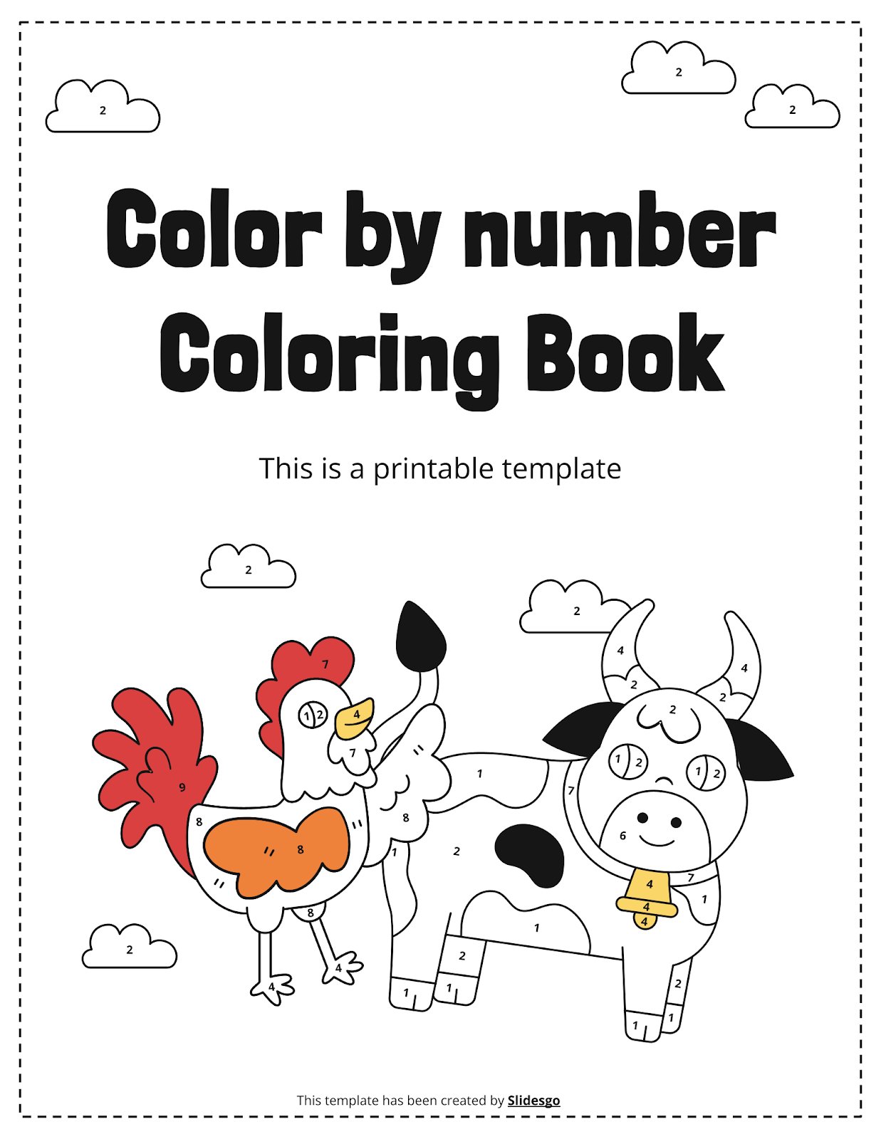 Color By Number Pages For Kindergarten featuring animals and numbers for kids to color