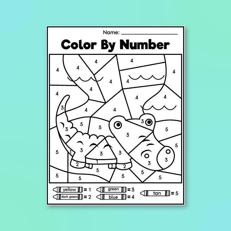 Color By Number Pre K Printable Color By Number Pre K Printable