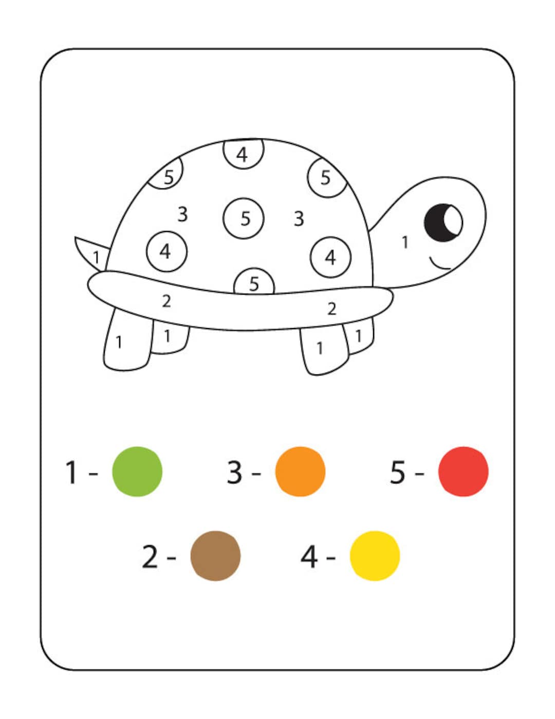 Color By Number Printable Easy - Free & Easy Color By Number Printables for Kids - Printables for Everyone
