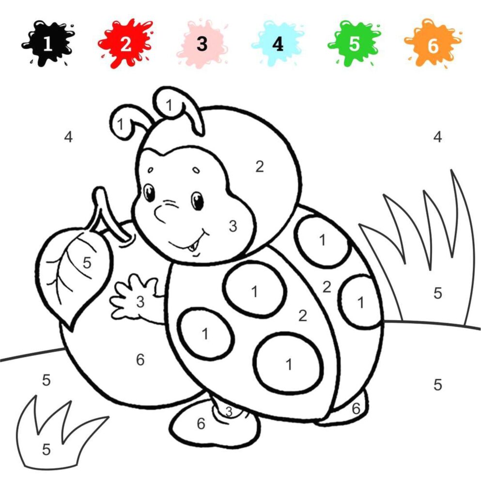 Color By Number Printable For Kids - Jace Printable