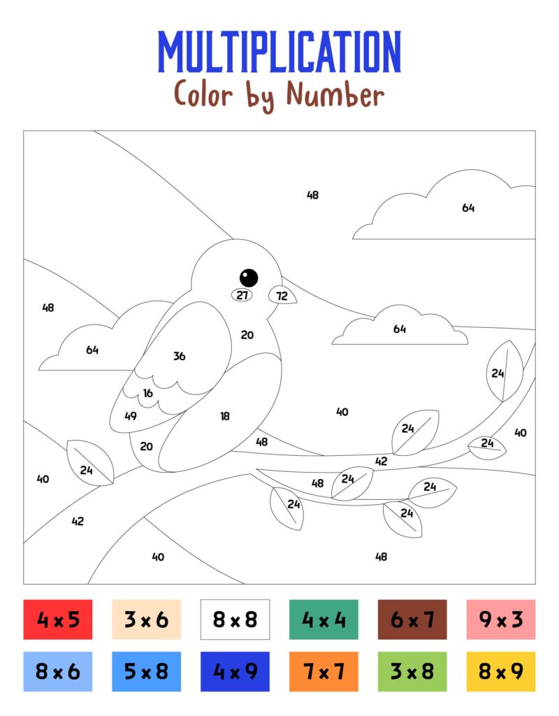 Color By Number Printable Multiplication Color By Number Printable Multiplication