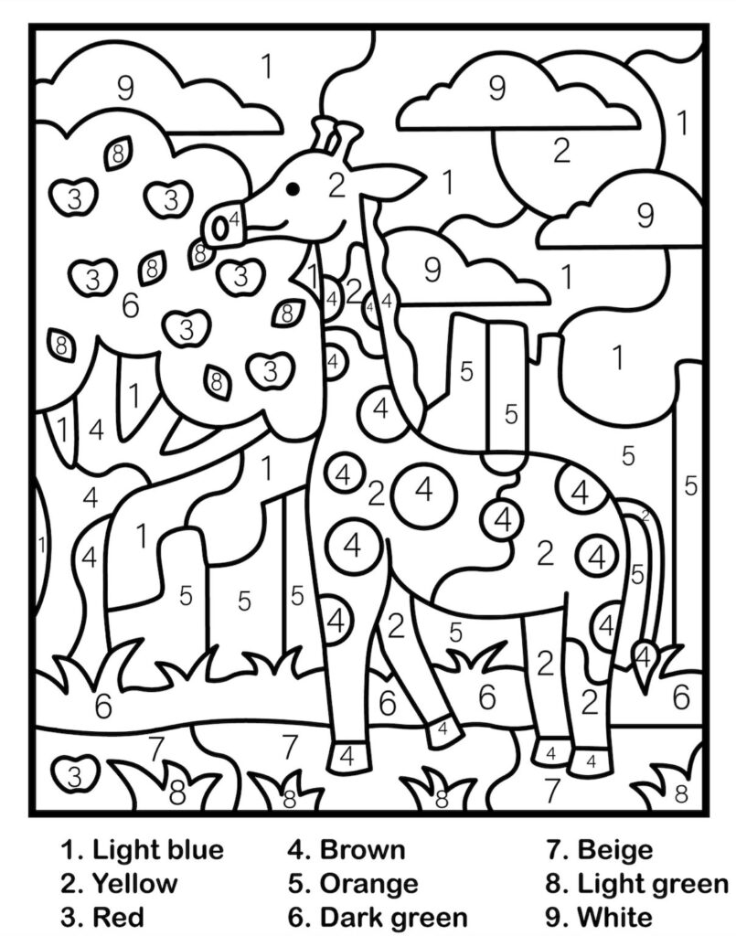 Color By Number Printable Pdf Color By Number Printable Pdf