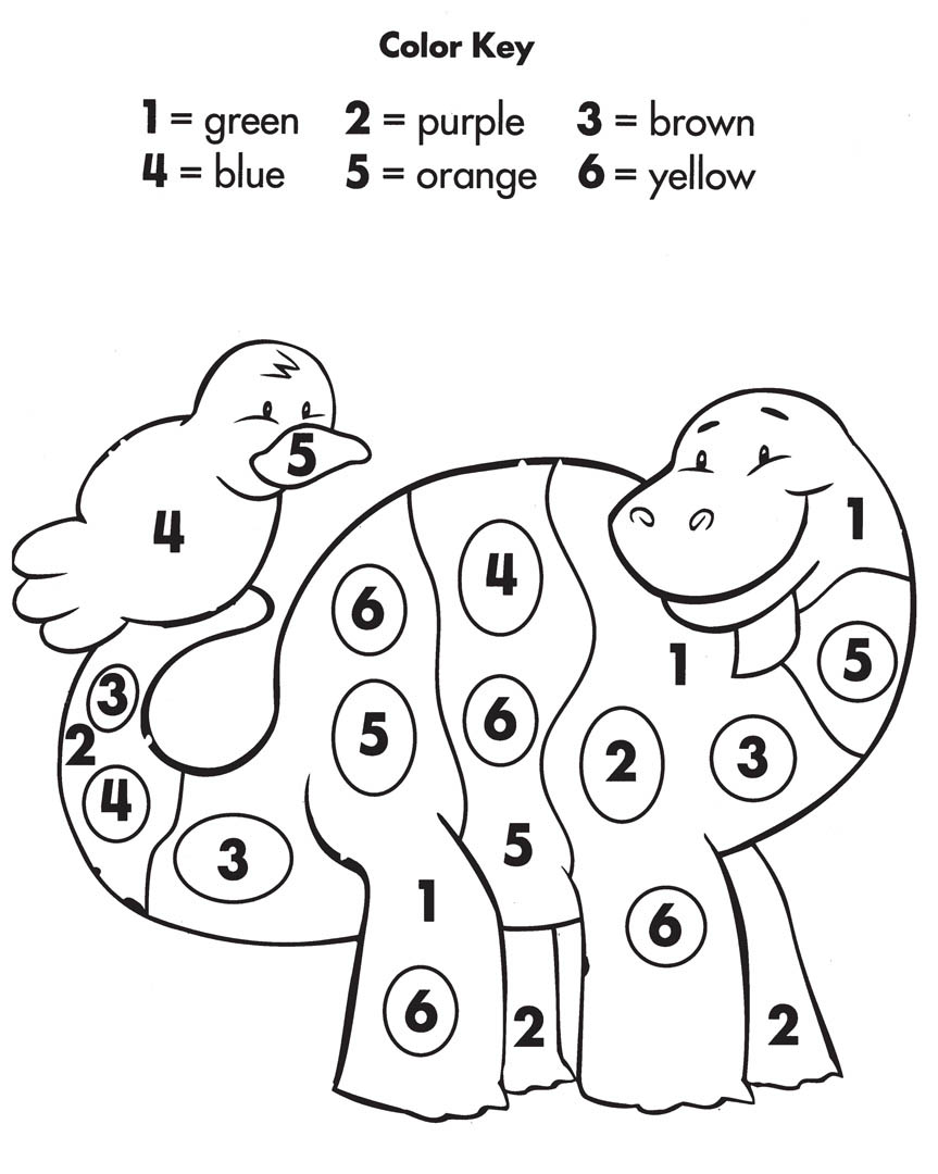 Color By Number Printables For Preschool - Kindergarten Color By Number Printables