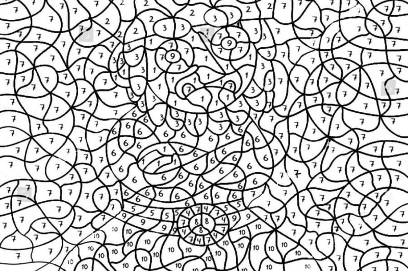 Color By Number Printables Hard