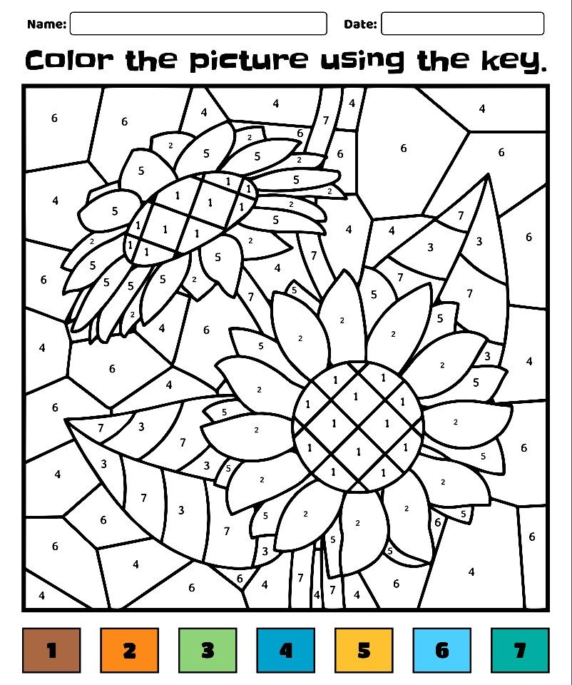 Color By Number With Key - Color by Numbers Crayola: Free Printables & Fun Activities for Kids