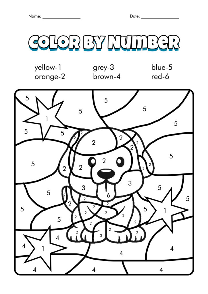 Color By Numbers Free Printable Worksheets