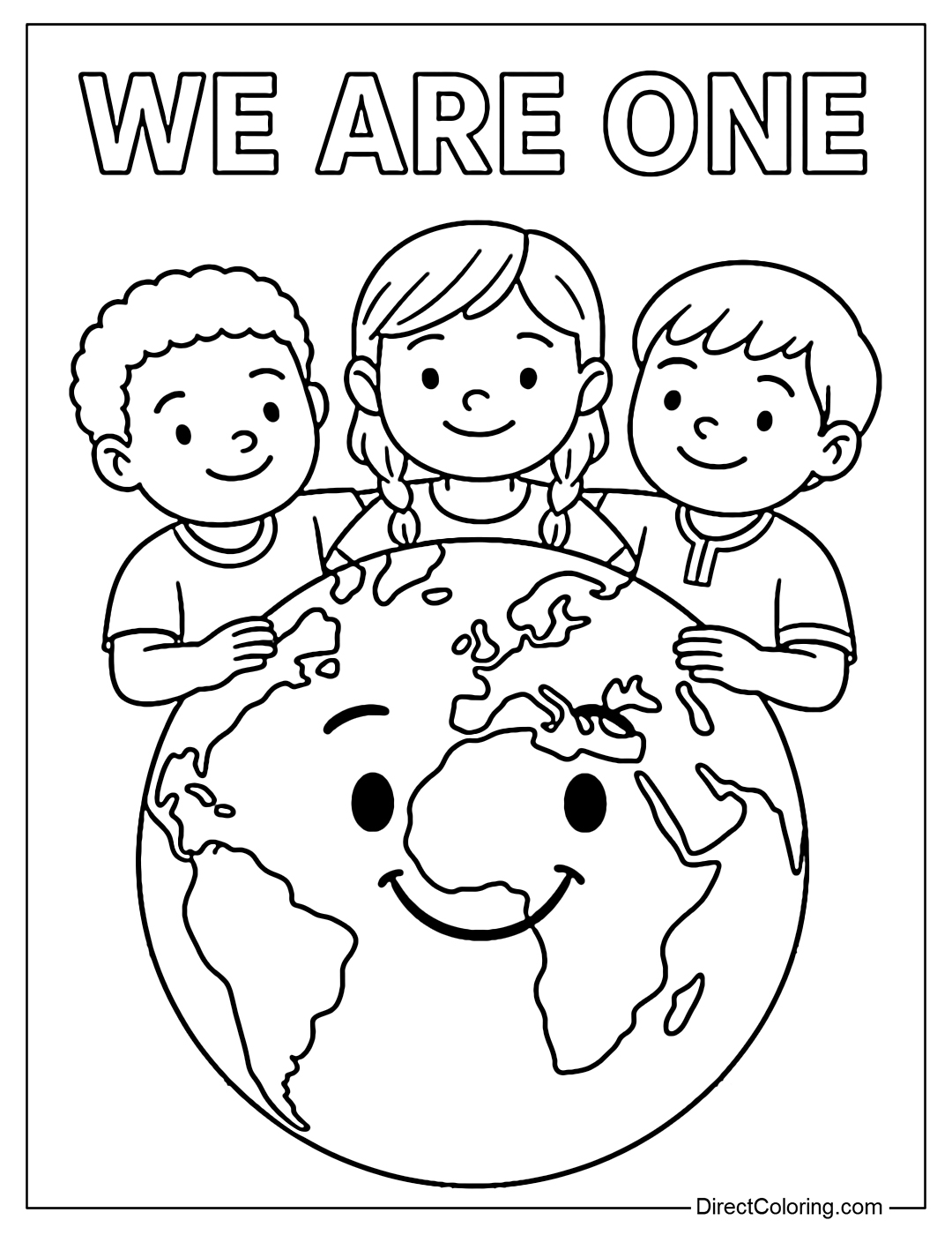 Color Our World Coloring Pages - Printable Coloring Pages World Globe