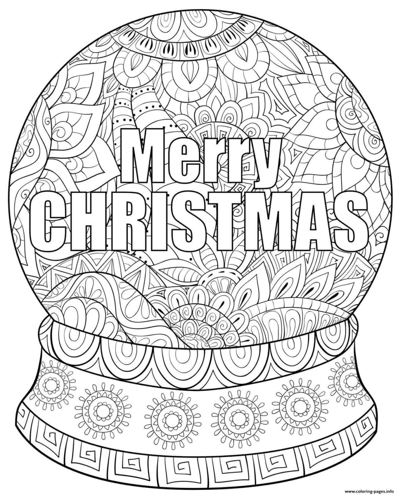 Color Pages For Adults Christmas - Detailed Christmas Coloring Pages For Adults Christmas Coloring Page