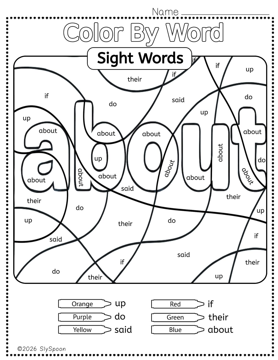 Engaging coloring activities for first graders featuring sight words in a fun color by word format
