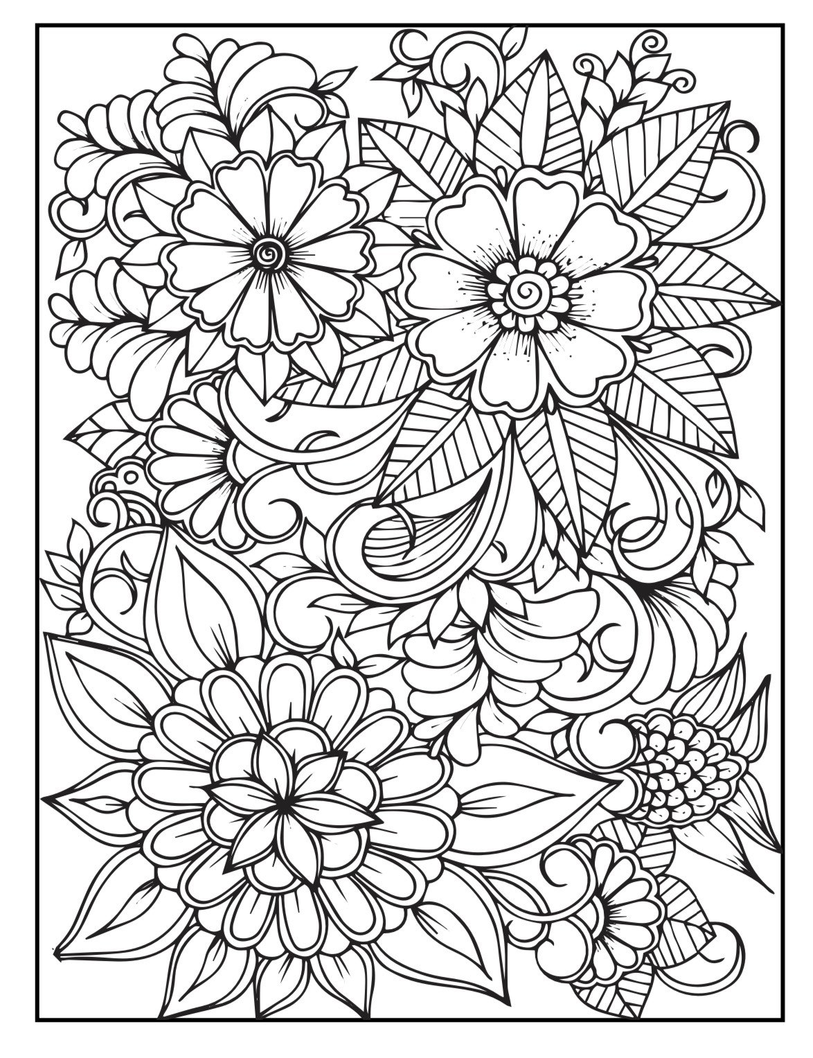 Coloring Book Templates For Adults - 100 PAGES Adult Coloring Pages - Etsy UK