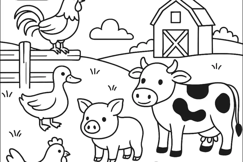Coloring Pages Farm Animals Free