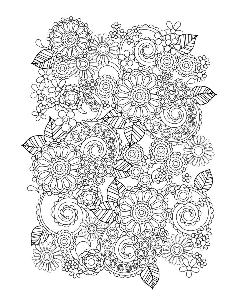 Coloring Pages For Adults Flowers : Free Printable Coloring Pages For ...