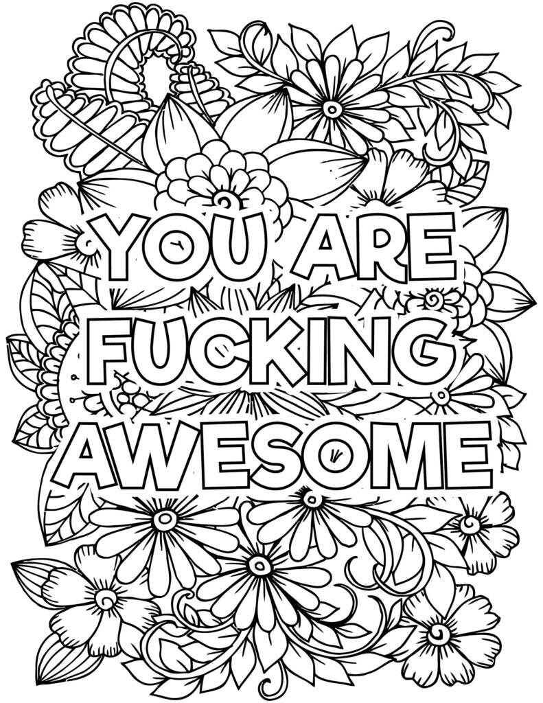 Coloring Pages For Adults Words - Words Coloring Pages For Adults [2025]