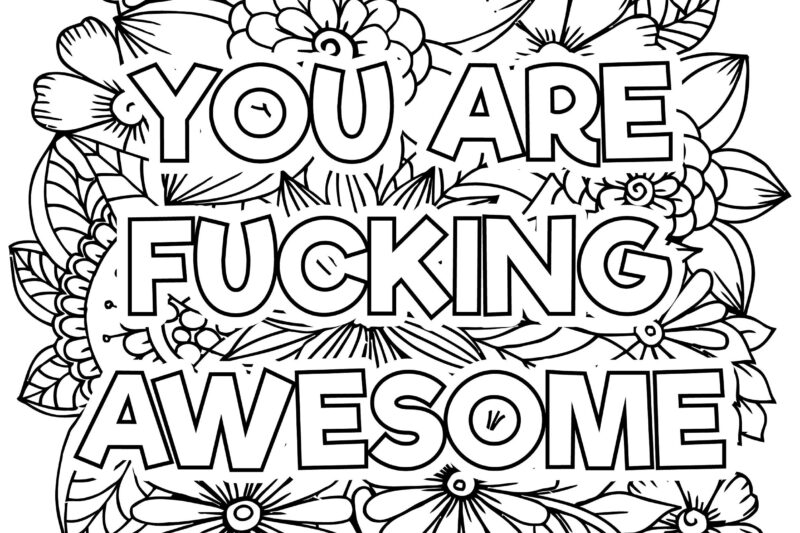 Coloring Pages For Adults Words