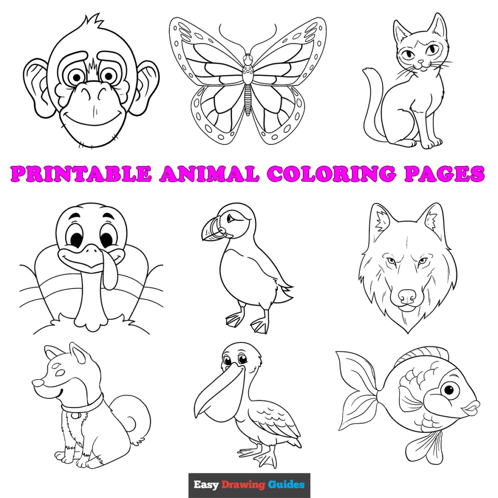 Coloring Pages For Kids Animals Coloring Pages For Kids Animals