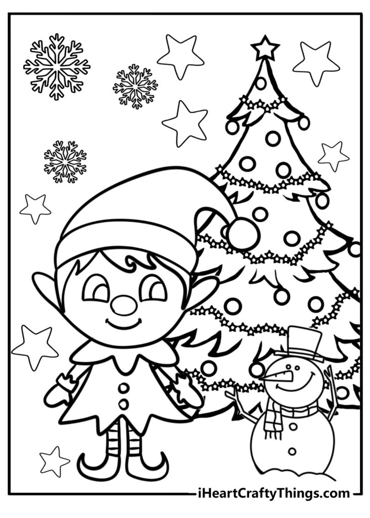 Coloring Pages For Kindergarten Christmas - Preschool Holiday Coloring Pages