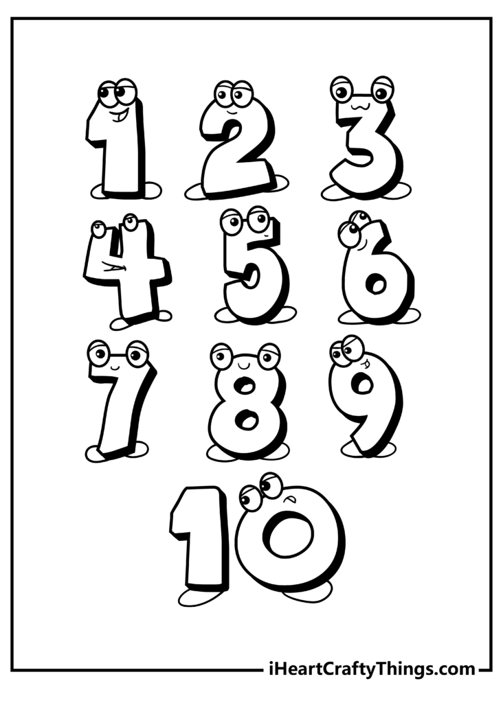 Coloring Pages For Kindergarten With Numbers Printable - Printable ...