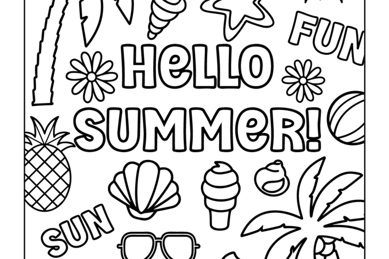 Coloring Pages Free Printable Summer