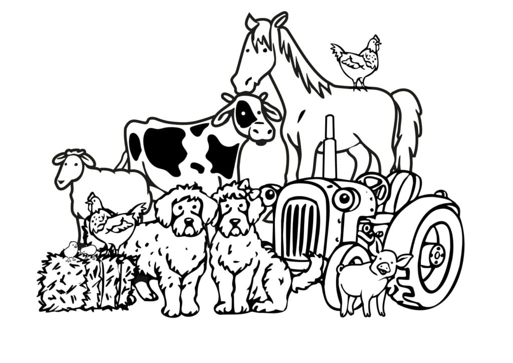 Coloring Pages Of Farm Animals Free