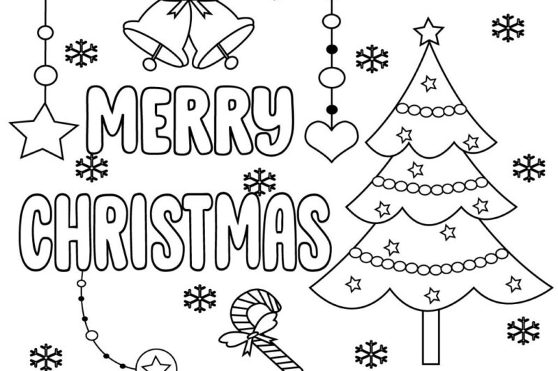 Coloring Pages Of Merry Christmas