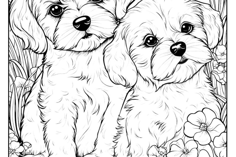 Coloring Pages Of Puppies To Print