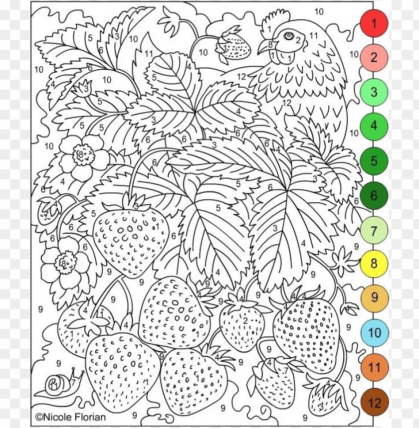 Coloring Pages With Numbers For Adults - Number Coloring Pages For Adults