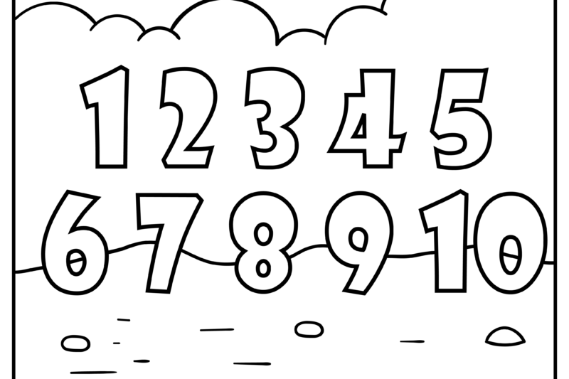 Coloring Pages With Numbers For Preschoolers