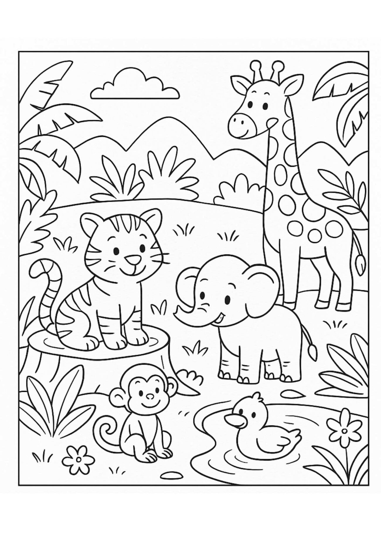 Coloring Pictures Of Wild Animals - Wild Animals Coloring Pages