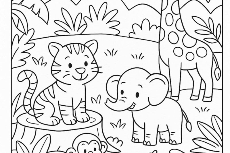 Coloring Pictures Of Wild Animals