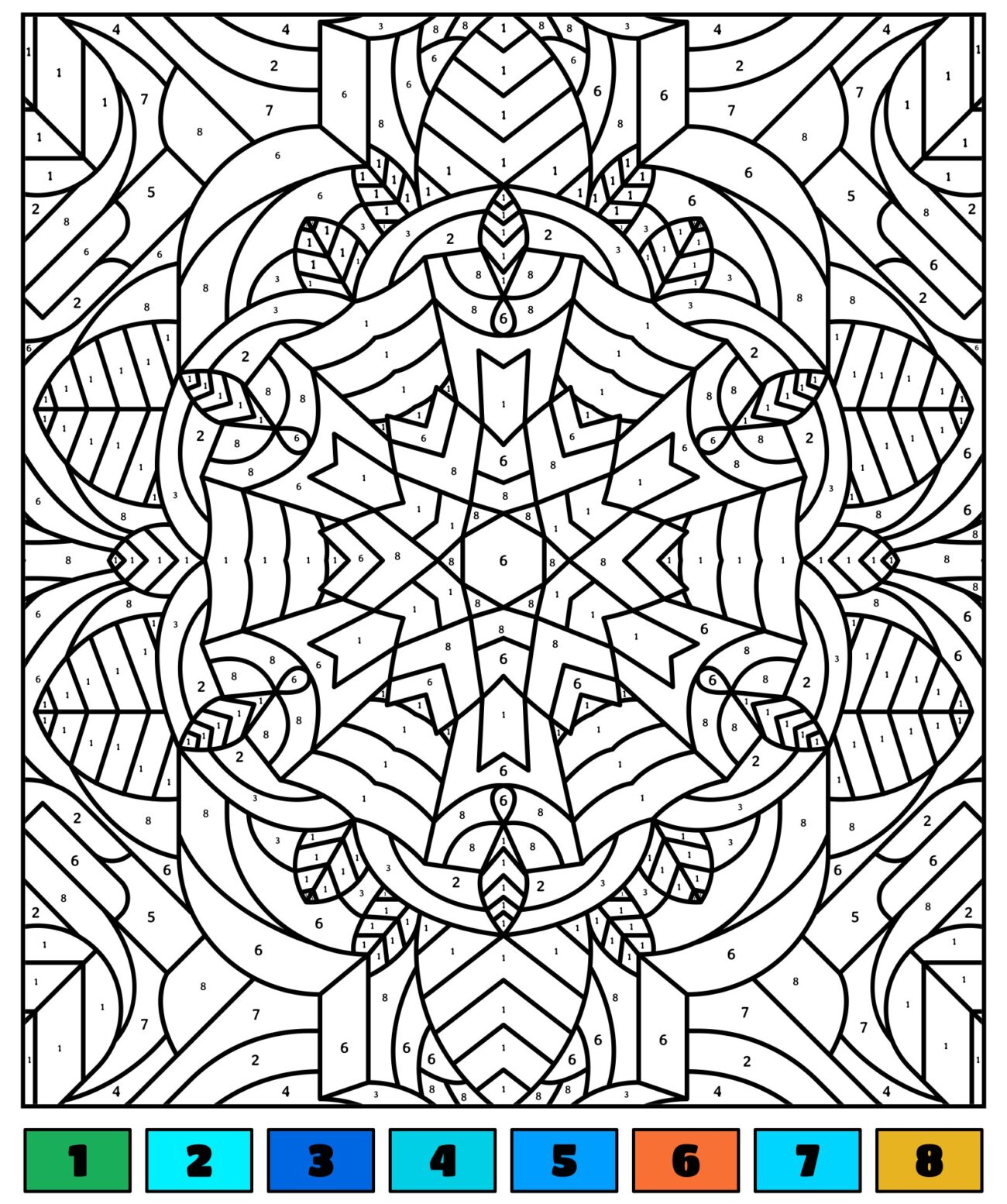 Colour By Number Printables For Adults - Color By Number Coloring Pages For Adults: A Relaxing and Creative ...