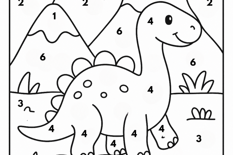 Colour By Number Printables For Preschoolers