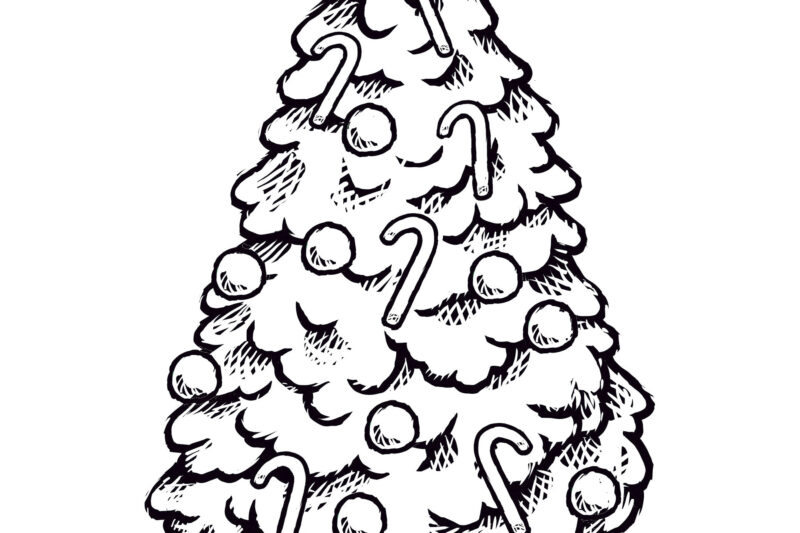 Colour In Christmas Tree Pictures