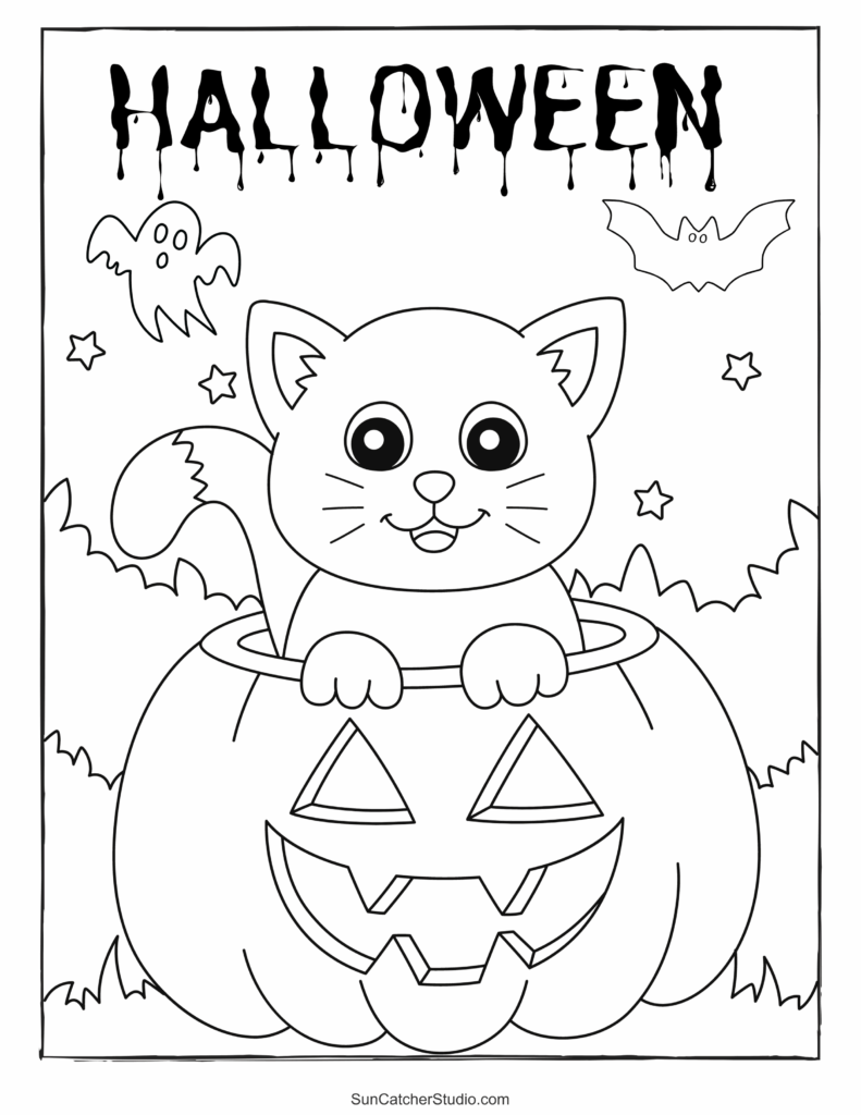 Colouring Pages Halloween Free Printable - Free Halloween Coloring Pages - Molon Printable