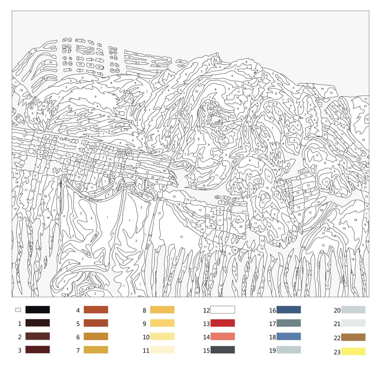 Complex Color By Number Printables